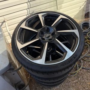 OEM Audi TTRS wheels and tires.