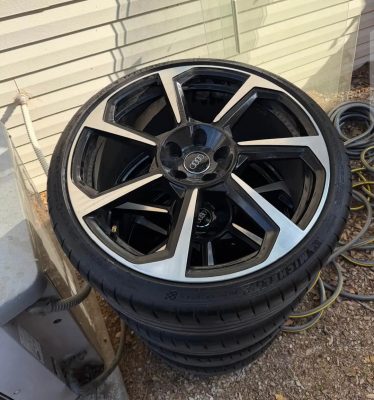 OEM Audi TTRS wheels and tires.